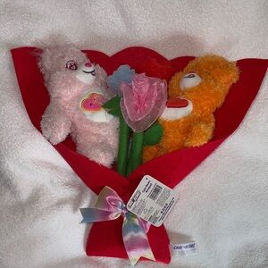 Care Bears Plush Gift Set with Pink and Orange Bears